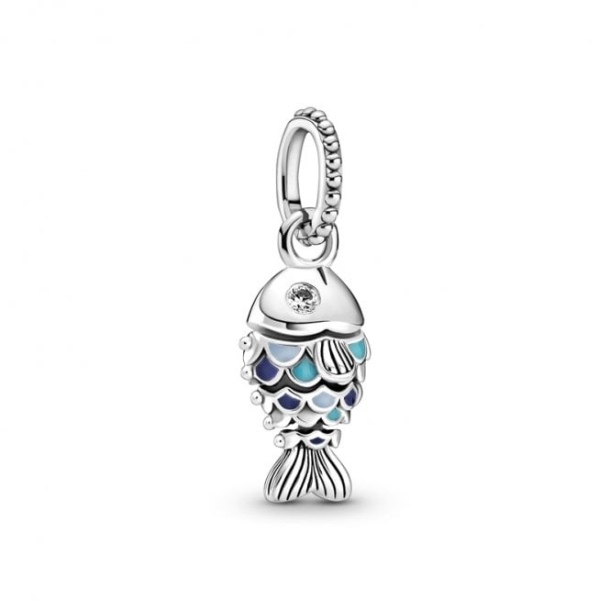 Mavi Pullu Balık Dangle Takılar Pandora Türkiye