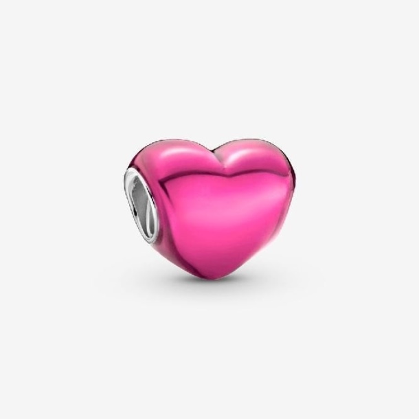 Metalik Pembe Kalp Takılar Pandora Türkiye