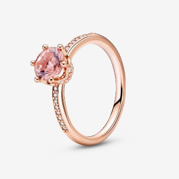 Gül Pembe Köpüklü Marka Pandora Türkiye Taç Tektaş Yüzük