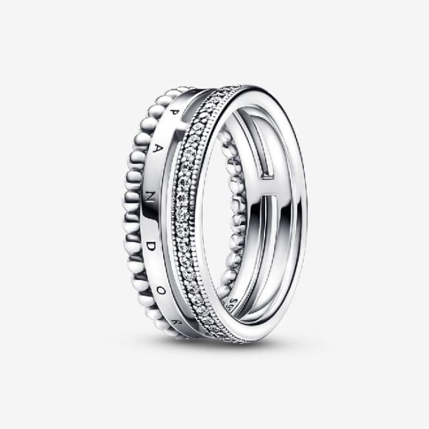 Imza Logo Pave & Boncuk Yüzük Pandora Türkiye