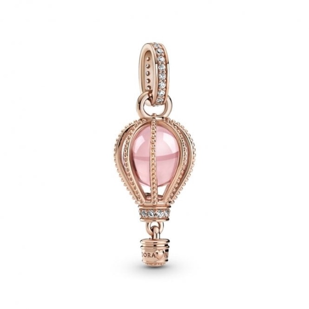Köpüklü Pembe Sıcak Hava Balonu Dangle Takılar Pandora Türkiye